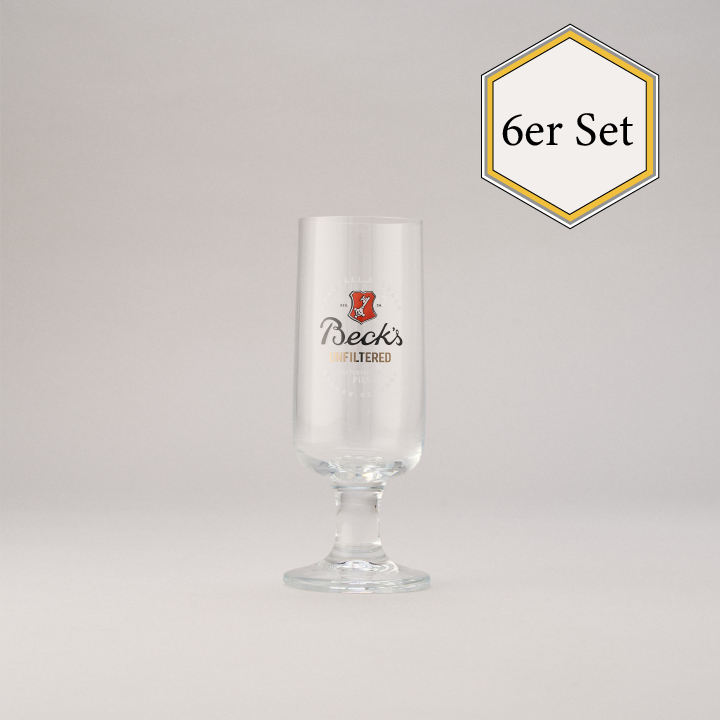 Beck's Unfiltered Glas - 6er Set