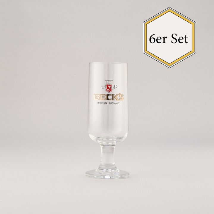 Beck's Retro Glas-Pokal - 6er Set