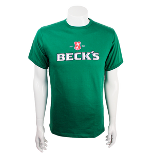 grünes T-Shirt mit Becks Logo